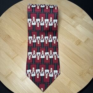 Dilbert Soft Wear Novelty Tie Red Comic Cartoon Graphic Silk Necktie USA Made
